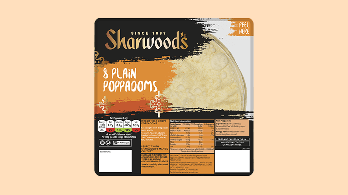 Sharwoods Plain poppadoms x8